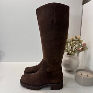 Vionic Fallbrook High Shaft Leather Boots Brown Women's 6.5 Wide Tried On